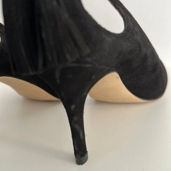 Marc Fischer Black Suede Heel with Tassel - Picture 8 of 9